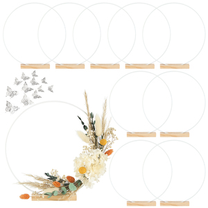 Cerceau floral en métal de 8/10/12/14/16/18/20/22/24 pouces avec supports, pour centre de table, décorations de table, artisanat et couronnes - Product Image 1