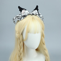 Accessoires de cheveux style Lolita, barrettes à nœud de dessin animé, pince latérale double pour queue de cheval, motif papillon et animal, design ailes de vent, pour subculture