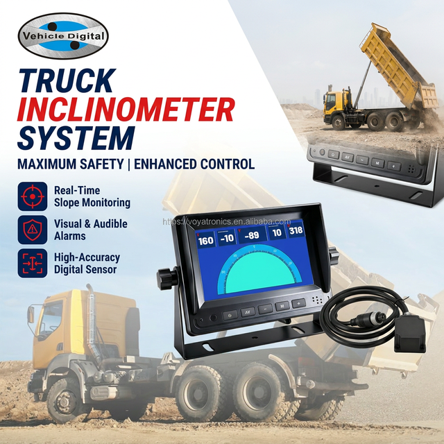 Construction Vehicle Inclinometer System Tilt Angle System Truck Camera Blind Spot Detection Camera for Mining Machinery Safety