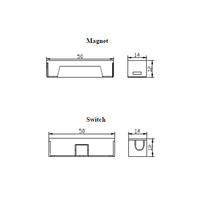 KG-001 de Proximité Magnétique Capteur de Contact Induction Commutateur Relais Contacteur 0.1A 0.5A 1 Forme A