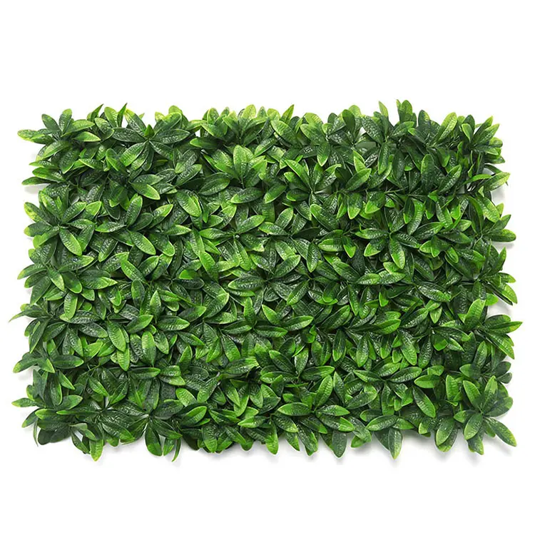 पर्यावरण के अनुकूल हरी कृत्रिम हरियाली संयंत्र बोकसवुद घास दीवार पृष्ठभूमि सजावटी