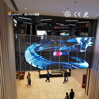 Écran LED transparent pour fenêtre en verre UHLED P3.91-7.82, 80 % de transparence, 4500 nits, 3840 Hz, IP65, affichage publicitaire pour centre commercial