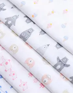 100% cotton organic fabric Printed organic cotton for baby clothes