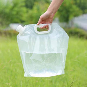 Оптовая продажа 2 л 3 галлона открытый портативный складной контейнер для воды пластиковый упаковочный мешок прозрачный походный мешок для воды - Product Image 1