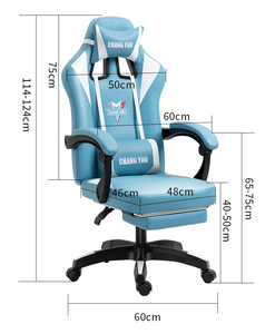 <span class=keywords><strong>Silla</strong></span> <span class=keywords><strong>Gamer</strong></span> de Lujo Personalizada con Elevación, Diseño Moderno Giratorio, Cómoda <span class=keywords><strong>Silla</strong></span> de Ordenador con Función de Masaje y Altura Ajustable, Estilo Elegante - Product Image 6