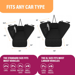 Funda ajustable para asiento trasero de coche para mascotas, impermeable, protector de hamaca para perros con cubierta de seguridad resistente para asiento trasero de coche. - Product Image 6