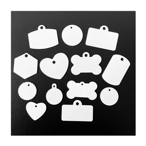 Handysub Double Sided Round capesante Circle Bone Sublimation targhette per <span class=keywords><strong>gatti</strong></span> in alluminio targhetta per cani bianca vuota modello per animali domestici - Product Image 1