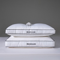 Oreiller rectangulaire en plumes d'oie 100 % coton de luxe personnalisable pour hôtels internationaux, hypoallergénique, pour la maison et l'hôtellerie