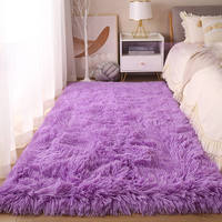Tapis décoratifs violets moelleux pour chambre à coucher, tapis en peluche doux pour salon et chambre