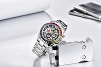 Pagani Design PD-1653 mécanique automatique montres hommes horloge boîte évider chronographe lumineux hommes montre-bracelet en acier inoxydable