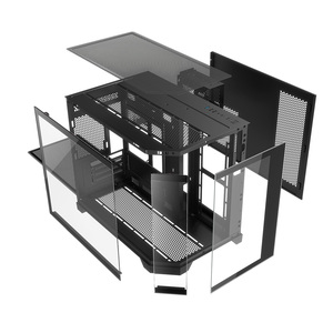 Gabinete de PC Ruix Fish Tank, SPCC de 0.5mm, Estilo <span class=keywords><strong>Fractal</strong></span>, para Juegos, con Refrigeración Líquida de 360mm Preinstalada, Vista Completa, Torre Media - Product Image 6