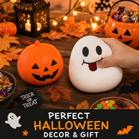 Jouet Squishy Citrouille Fantôme d'Halloween en TPR à Remontée Lente, Anti-Stress, Cadeau pour Fête