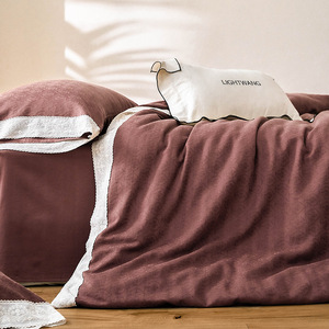 Light Linen Bedding Set 20% Linen Cotton Jacquard Geometric Pattern All Seasons - Product Image 2