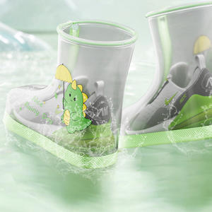 Botas de Lluvia Impermeables y Antideslizantes para Mujer, Botas para Estudiantes, Niños y Niñas, Zapatos de Agua, Zapatos de Plástico Impermeables - Product Image 1