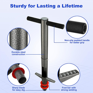 Outil <span class=keywords><strong>de</strong></span> <span class=keywords><strong>plantation</strong></span> <span class=keywords><strong>de</strong></span> bulbes JH-Mech pour tulipes jonquilles lys robuste et durable en acier à long manche - Product Image 2
