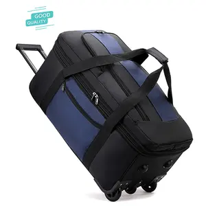 Bolsa de lona Softside de gran capacidad, bolsa de carrito plegable de almacenamiento, bolsa de viaje duradera para hombres y mujeres