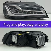 Pour les modèles Audi A8 2011-2013 et 2016, ensemble de phares avec feux de jour à LED et clignotants dynamiques 12V 55W