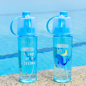 Wholesale Custom LOGO 600ML Climbing Cold Drinking Cup Plastic <b>Mist</b> <b>Spray</b> <b>Bottles</b> Outdoor Sports Plastic <b>Spray</b> Water <b>Bottle</b> - Product Image 2