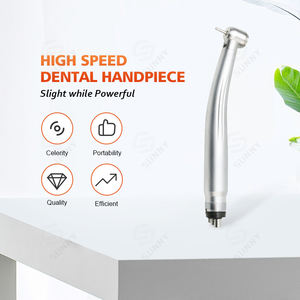 2 Holes Dental Handpiece Threefold Water <b>Sprays</b> LED Push Button Dental High Speed Handpiece - Product Image 3