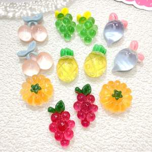 Accesorios de Resina Transparentes Semitridimensionales con Forma de Fruta para Joyería DIY, Horquillas, Accesorios para el Cabello, Papelería - Product Image 4