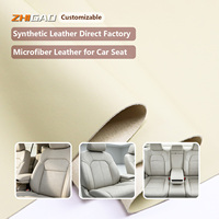Cuir synthétique microfibre grain nappa doux pour housses de siège auto, tissu d'ameublement automobile respirant et végétalien