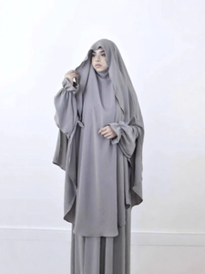 2025 nuova collezione Dubai <span class=keywords><strong>abbigliamento</strong></span> <span class=keywords><strong>etnico</strong></span> islamico tradizionale per le donne Hijab per Jilbab Khimar Niqab Set di abiti da preghiera musulmani - Product Image 6