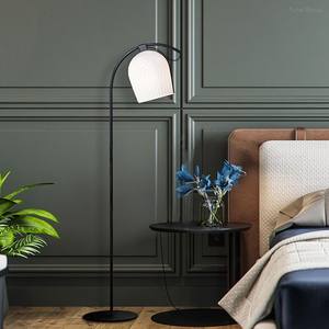 Lámpara de Pie de Estilo Nórdico Moderno, de Mármol y Resina, E27 LED, Impermeable, Regulable, Altura Ajustable, Pantallas Blancas/Negras/Amarillas - Product Image 1