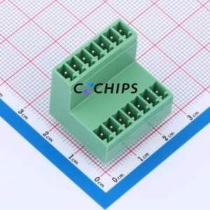 KF2EDGVT-3.5-2*7P Plug-in Terminal Block Through hole,P=3.5mm Connector Board-to-Board / Socket - Closed 2x7P 3.5mm Green - Product Image 1