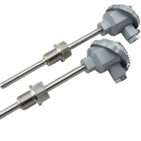 PT100 Temperature Sensor Probe With 1 2 Inch NPT Threads Terminal Head High Temperature Resistance Thermocouple RTD Sensor