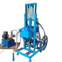 Machine de forage de puits d'eau électrique hydraulique portable de petite taille, profondeur 50m, avec système de forage diamanté, niveau de sécurité élevé, roulement YJC