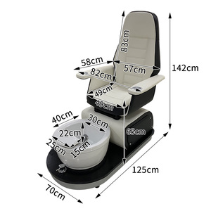 Silla de Pedicura con Baño de Pies Desmontable y Giratorio, Silla de Masaje y Baño de Pies de FRP, Último Modelo en Oferta - Product Image 4