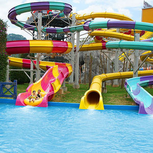 섬세한 디자인 신나는 놀이 공원 유리 섬유 제품 워터 파크 슬라이드 - Product Image 1