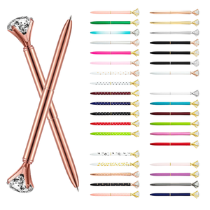 Bolígrafo Deportivo de Metal con Cristales de Diamantes, 0.5mm, Personalizable con Logotipo, Regalo Creativo de Papelería para Oficina y Escuela - Product Image 1