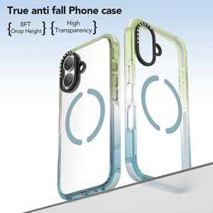 Soonleader Usine En Gros Gradient Anti-Chute Magnétique TPU TPE Bord Cas Antichoc Coloré Conception <span class=keywords><strong>Couverture</strong></span> de Téléphone Pour iPhone 16 - Product Image 4