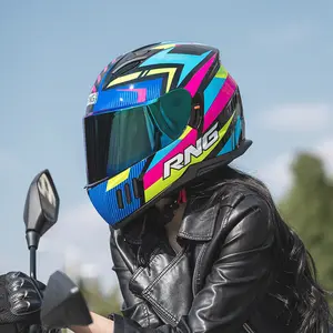 Colored Glasses Full Face Motorcycle Can Also Be Dual Visor Helmet Motorcycle And Bluetooth Helmet Motorcycle