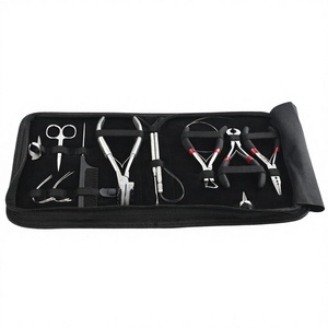 Kit Profesional de Herramientas para Extensiones de Cabello con Alicates para Abrir Micro Anillas, Gancho de Ganchillo para Rastas y Herramienta de Trenzado de Cabello de Acero Inoxidable - Product Image 1