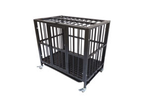 Yüksek görev lüks köpek kafesi <span class=keywords><strong>Modern</strong></span> hayvan kafesi ile çelik boru kulübesi katlanabilir kapalı/açık canlı taşıyıcı plastik tepsi ile - Product Image 4