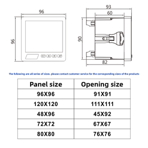 Ou New Three-Phase AC <strong>Digital</strong> Display High Accuracy Wide Range Voltmeter Ammeter Frequency Meter 9999A Transformer Ratio - Product Image 4