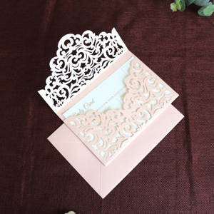 Cartes creuses découpées au laser rose Offre Spéciale Inserts imprimables Invitations <span class=keywords><strong>de</strong></span> <span class=keywords><strong>mariage</strong></span> <span class=keywords><strong>de</strong></span> fête d'anniversaire - Product Image 4