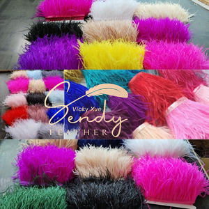 Moelleux épais 3 couches 13-15cm plume d'autruche <span class=keywords><strong>frange</strong></span> coupe pour femmes robe sac chaussures vêtements accessoires - Product Image 6