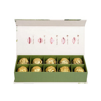 Caja de Embalaje de Cartón Reciclable Personalizada para Chocolate, Laminación Brillante, Logotipo en Relieve, Cierre Magnético, Divisores Rígidos, Tipo Cajón