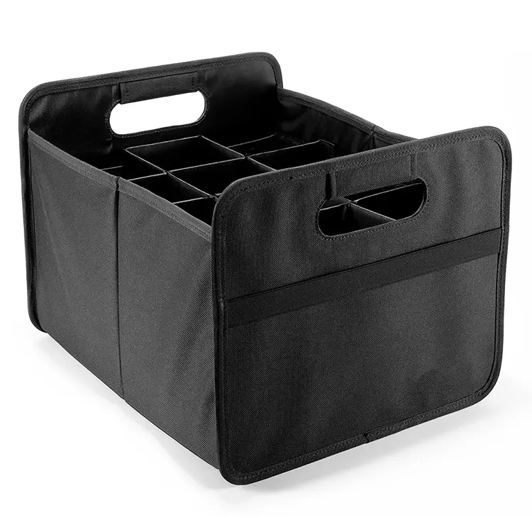 Custom Logo Heavy Duty Foldable Collapsible Grocery Shopping Multi-purpose Bag Reusable 12 Bottle Beer Wine Storage Box Carrier