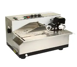 Máquina de codificación de rollo de tinta sólida en inglés completo de acero inoxidable, impresora de tarjetas, máquina de impresión de fecha de producción