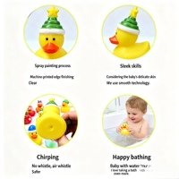 Jouet de bain pour bébé HONGBEI en PVC en forme de canard, calendrier de Noël, pulvérisation d'eau, pour les enfants de 0 à 7 ans, cadeau créatif