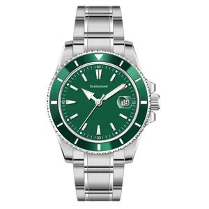 Montre à quartz en acier inoxydable rose doré avec logo personnalisé OEM ODM, mouvement Miyota 2415, montres à quartz classiques de luxe pour hommes avec date - Product Image 3