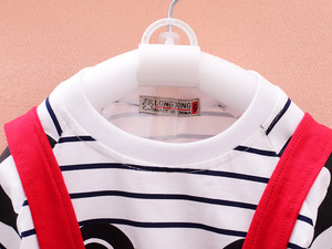 <b>Hot</b> Sale Wholesale New Style Children Clothes Clothing Sets Kid Stripe T Shirt and Knitted Overall Pants Set - Product Image 6