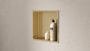 Estante de Esquina para Baño de Acero Inoxidable de Estilo Moderno Personalizado, Nicho de Pared con Luz LED, Estante Empotrado Ecológico de Tres Niveles - Product Image 4