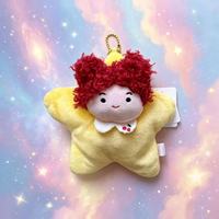 Gantungan Kunci Boneka Bintang Kuning Kawaii Aneka Gaya Rambut Grosir, Aksesoris Tas Boneka Lembut, Mainan Boneka