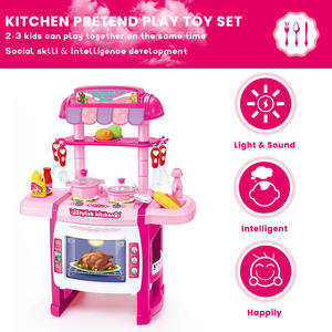 Jeu de cuisine interactif parent-enfant, jeu de rôle éducatif précoce pour enfants, ensemble de jouets de cuisine avec lumières et sons - Product Image 2