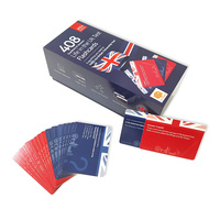 Ensemble de cartes mémoire pour le test de civisme britannique moderne, guide d'étude de la naturalisation avec 100 questions et réponses sur le civisme britannique